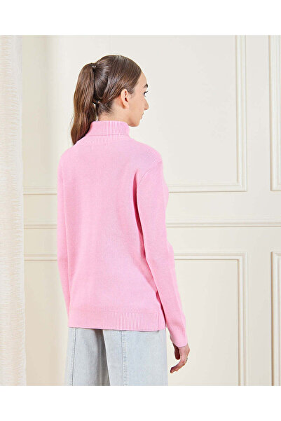 REDTAG Senior Girls Pink High Neck Pullover
