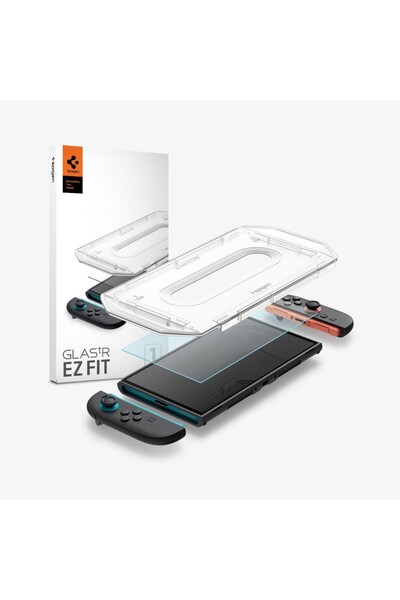 Spigen Nintendo Switch 2 Glass Screen Protector Easy Installation Glas.Tr Ez ...