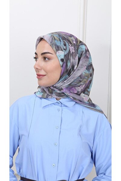 locella Soft Pamuk Eşarp Mor-2