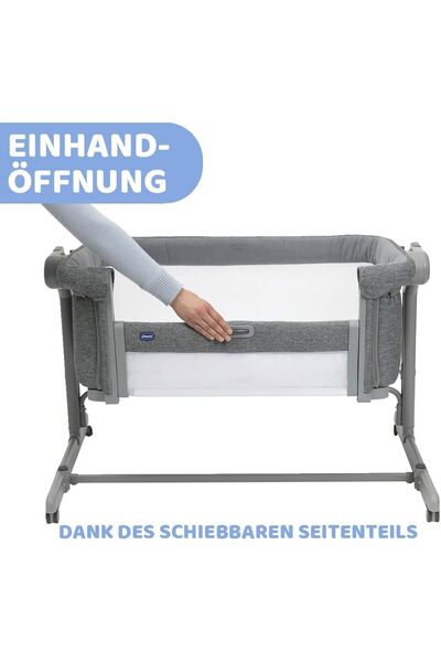 Chicco Next2Me Magic Evo Co-sleeping Crib 0-6m, Dark Grey