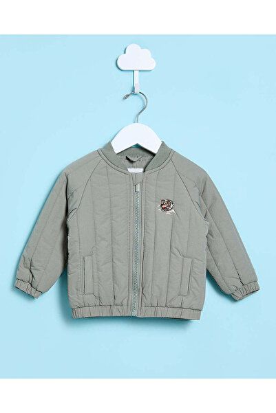 REDTAG جاكيت أخضر للأولاد الرضع مع تطريز على الظهر