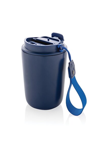 RONIC Cuppa cup thermos, Ronic, 380 ml, carrying strap, leakproof, stainless steel, blue