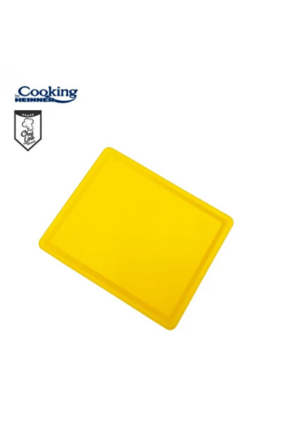 Heinner Cutting board with groove GN1/2, 26.5x32.5x2 cm, Yellow - Cooking by