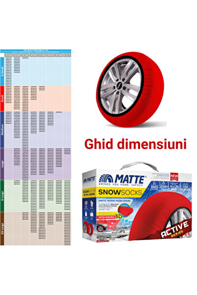 Matte ACTIVE anti-slip snow covers size S, textile, EN16662-1 approved, set of 2 pieces