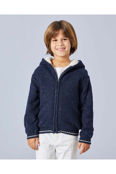 REDTAG بلوفر بغطاء رأس بغطاء رأس للأولاد باللون الأزرق البحري