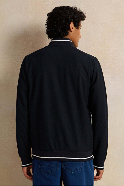 REDTAG Men Navy Textured Jacket