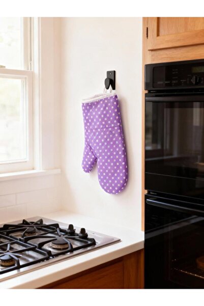 MODALİN Polka Dot Kitchen Set 3-Piece – Waterproof Heat Resistant Apron + Gloves + Holder