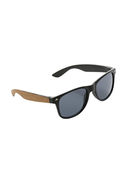 RONIC Recyclens sunglasses — 100% recycled PC frame, cork-plated temples, UV400 CAT3, unisex, blac