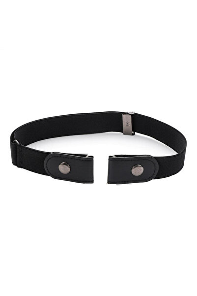 zola 2 in 1 belt without buckle, -leather, adjustable, universal, black