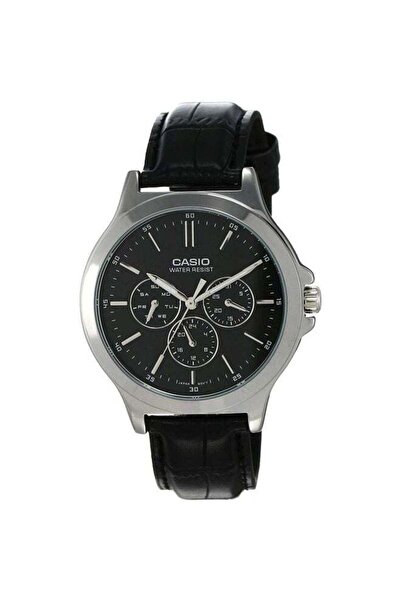 Casio Men's Water Resistant Analog Watch MTP-V300L-1AUDF - 42 mm - Black