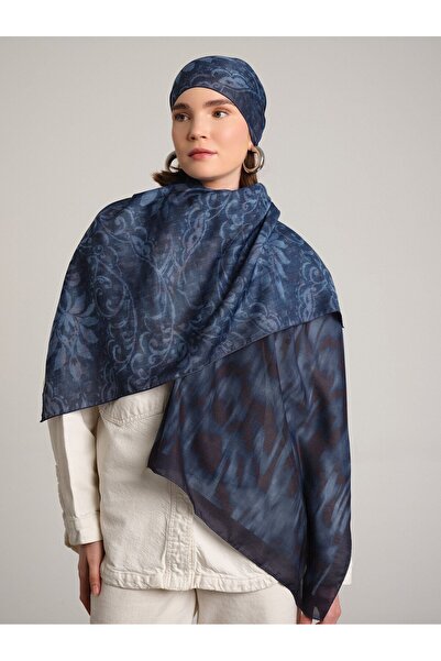 Ayshara Yalaz Koleksiyonu Gece Notası Çift Taraflı Şal