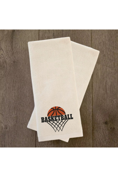 Ursa Basketball Written on the Ball and Basket Design Embroidered Sports Towel 30X50