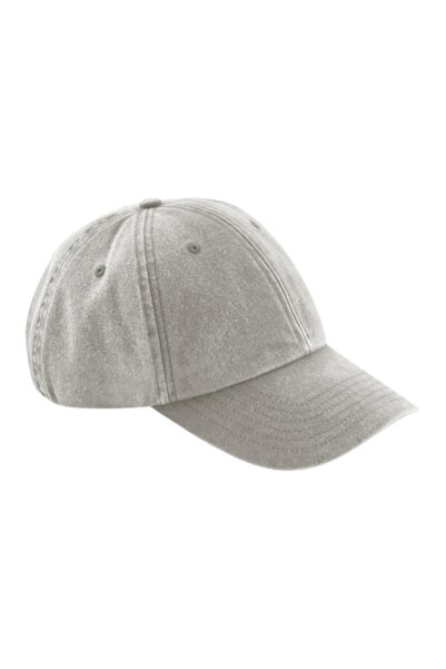 RONIC Vintage Low Cap, 100% Cotton, One Size, Unisex, Grey