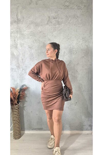 Butik KAHVERENGİ SWEAT ELBİSE