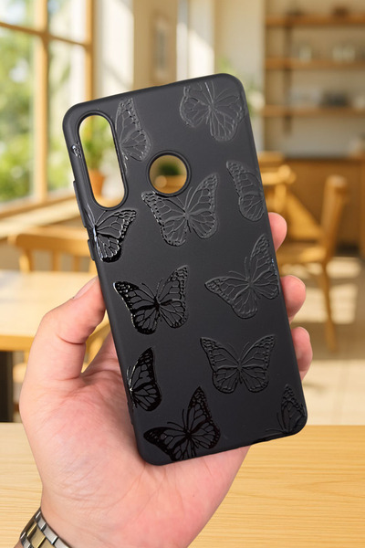 Vip Case حافظة مطاطية كلاسيكية ممتصة للصدمات من السيليكون بنمط الفراشة السودا...