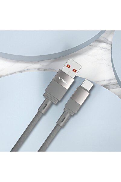 Torima U18 Gray USB to Type-C Fast Charging & Data Cable – Durable Braided Design (1m/3.3ft)