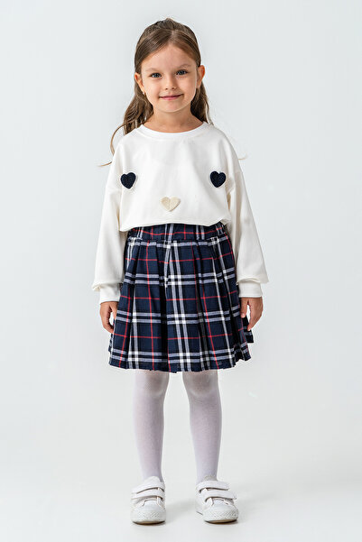 kinderos Girl's 3-Piece Set with Checkered Skirt - 26K 6359