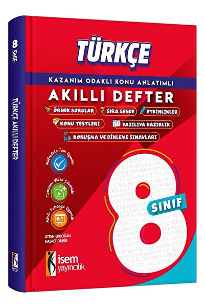 İsem Yayıncılık İSEM YAYINCILIK- 8.SINIF TÜRKÇE AKILLI DEFTER