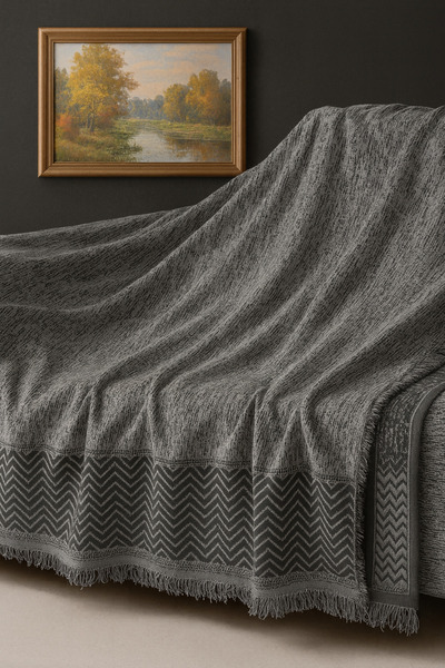 fa collection desing 100% Cotton Luxury Non-Slip Sofa Cover| Sofa Shawl| Multi-Purpose Cover