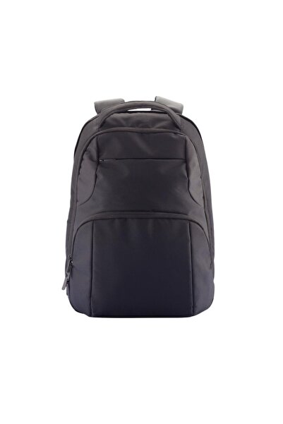 RONIC Save laptop backpack, recycled polyester, 15.6", multiple pockets, 45.7 x 11.5 x 35.7 cm, black