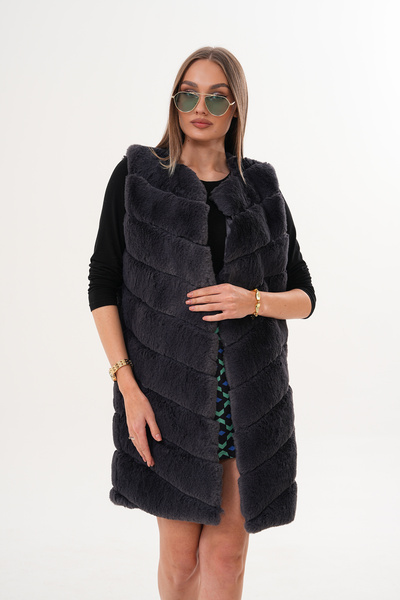 NAVY Waterway Fur Vest