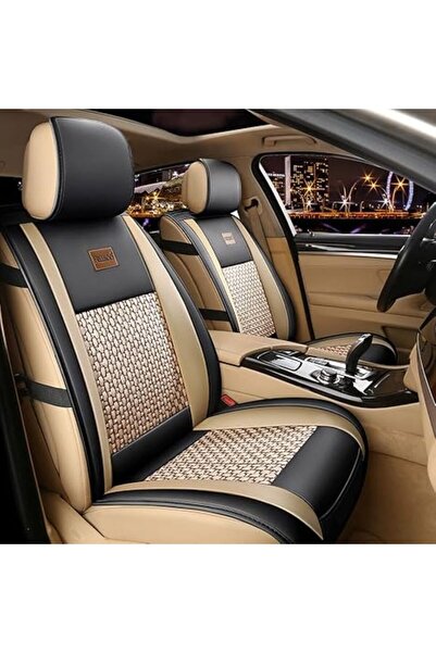 GENERAL Full set of genuine leather car seat covers, suitable for most sedan ...