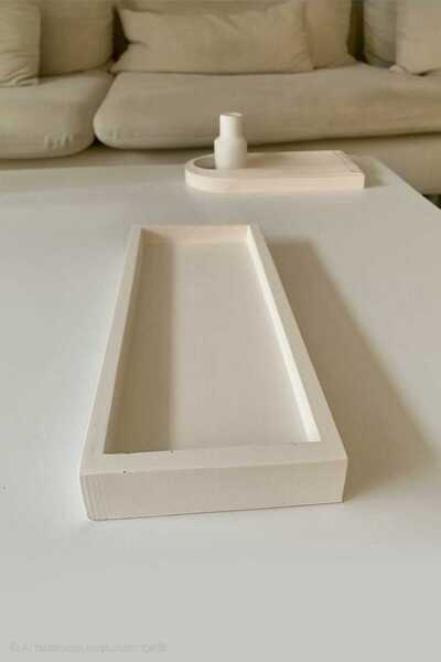 diclecollection Beton Dikdörtgen Kasa / Mumluk / Takı Tabağı/ Organizer / Düz...