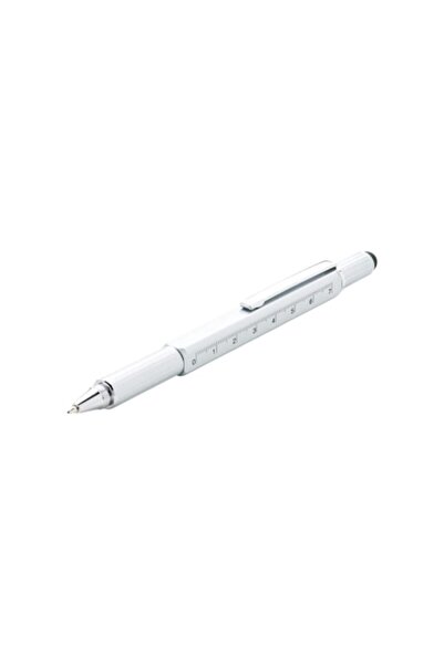 RONIC Multifunctional Pen — 7cm Ruler, 2 Screwdriver Bits, Touchscreen Tip, Bubble Level, Gray