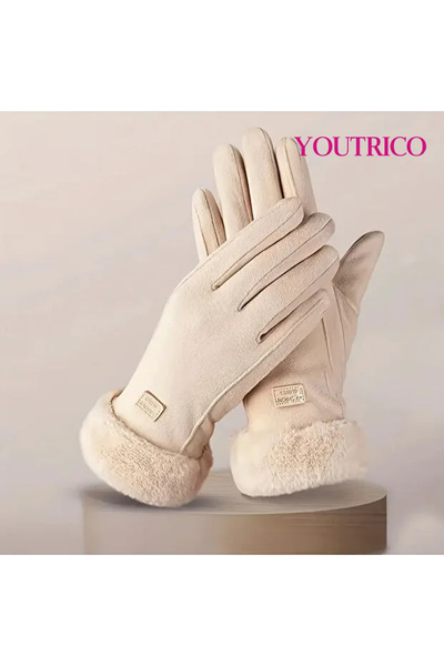 Youtrico قفازات نسائية شتوية مصنوعة من الصوف ومقاومة للرياح