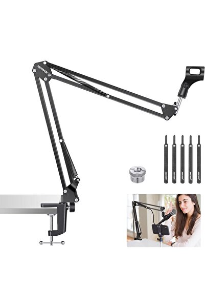 NEEWER Microphone Arm Stand, Suspension Boom Scissor Mic Arm (Black)