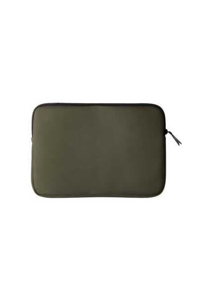 RONIC X Steel Ronic 14" laptop sleeve - nubuck PU, 2 zip pockets, khaki
