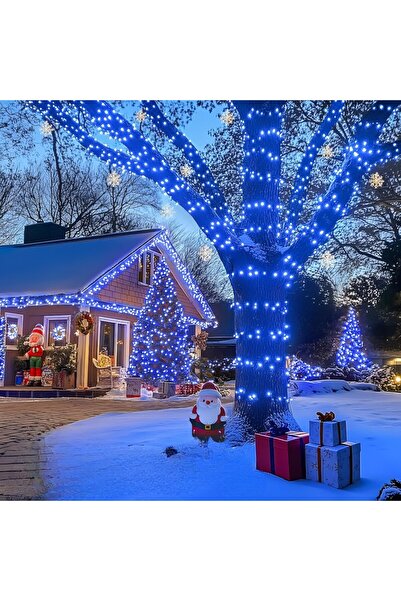 TodayShop Christmas light string, roll 100 m, with 8 LED light modes, Blue