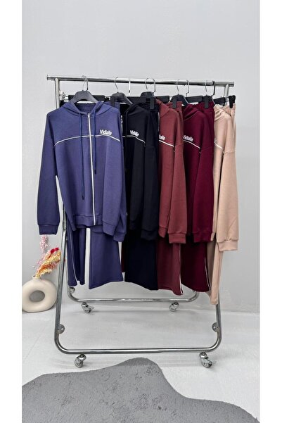 Koza Butik Γυναικείο Σετ Φόρμας Μεγάλου Μεγέθους Μακρυμάνικο Modal Fabric με κουκούλα 8220-26