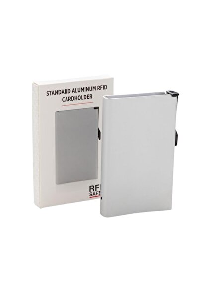 RONIC Slim Aluminum Card Wallet, RFID Protection, 10 x 1.2 x 6 cm, Gray