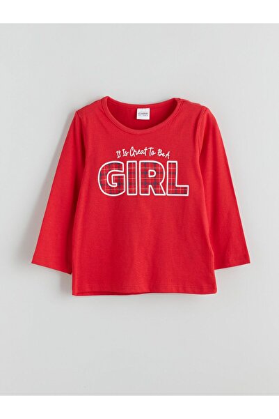 LC Waikiki Lcw Kids Crew Neck Printed Girls' Pajamas Set