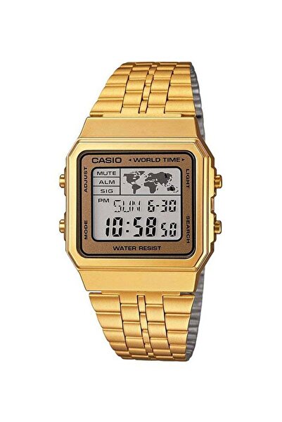 Casio Men's Water Resistant Digital Watch A500WGA-9DF - 34 mm - Gold