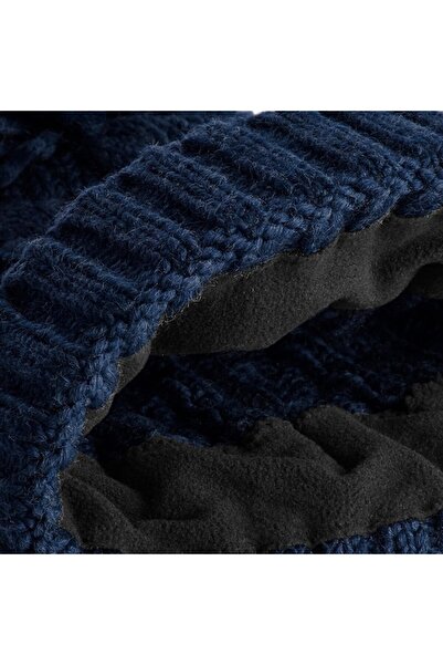 RONIC - Melange Beanie, hand-knitted, one-size, unisex, navy