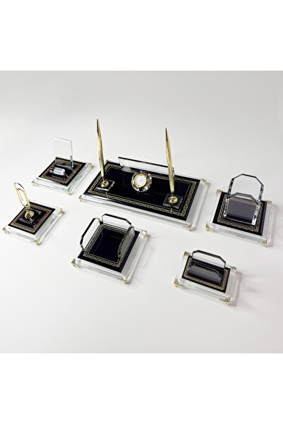 MERTKRİSTAL Uv Baskılı Kristal Masa Isimliği Kalemli Ofis Büro Makam Hediyesi...