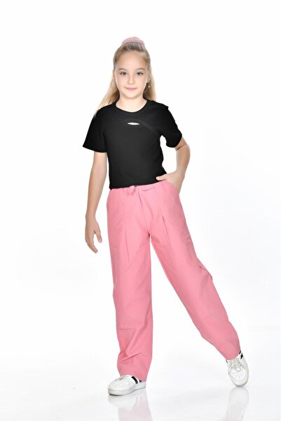 Kamex Parachute Belted Side Pocket Girls' Trousers