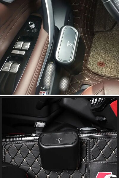 Buffer ® Mini Lid Trash Can Fixed with Vehicle Interior Charms