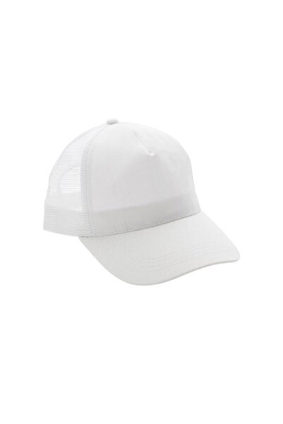 RONIC Delhi Trucker Cap, combed recycled cotton, velcro, one size fits all, unisex, white