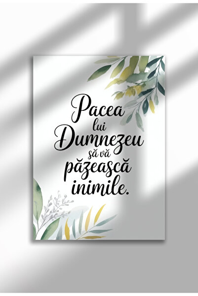 21mxm Unframed Religious Canvas Poster in Romanian - Digital Print - Peace of God