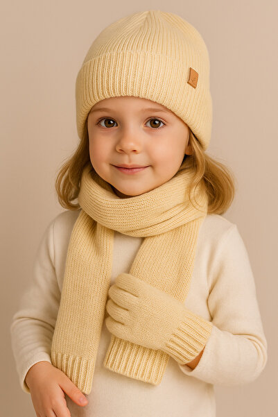 Selvira Knitted 3-Piece Winter Set |   Beret, Scarf and Glove Set |   Unisex ...