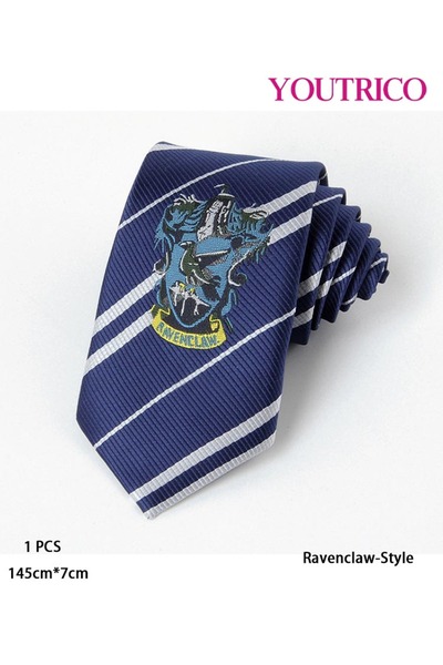 Youtrico Harry Potter Style Vintage Striped Tie – Gryffindor, Slytherin, Ravenclaw, Hufflepuff Style