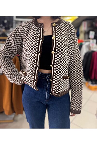 hipatu Mohair Square Pattern Cardigan (1913)