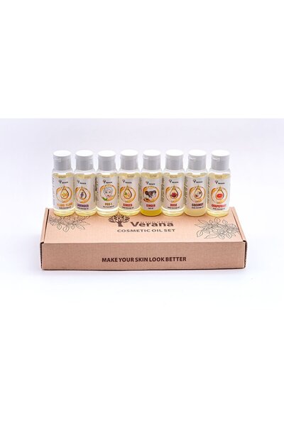 Verana Set de 8 mini uleiuri pentru corp, față și păr