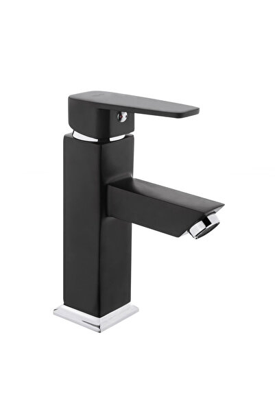 MegaVitrin Tema Kare Slim Single Body Sink Faucet Matte Black Tse Certified 35 mm Cartridge 5 Years Warranty