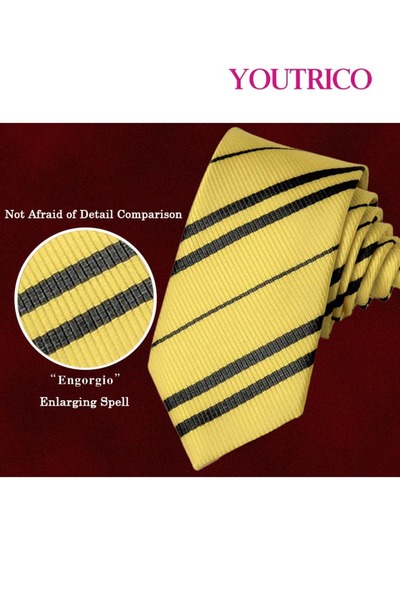Youtrico Harry Potter Style Vintage Striped Tie – Gryffindor, Slytherin, Ravenclaw, Hufflepuff Style