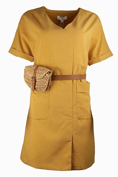 Vero Moda Rochie Lotus Yellow (fără geantă) - L, galbenă, poliester 48%