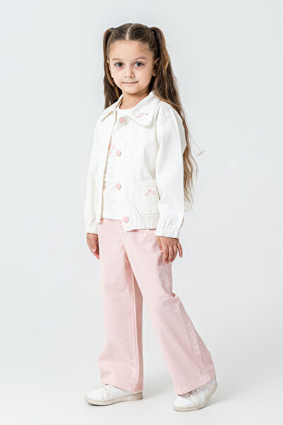 kinderos Flowers Embroidered Girls' 3-Piece Set - 26K 6355